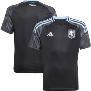 Aston Villa FC 25/26 udebane trøje til børn - Black / Glow Blue - 164