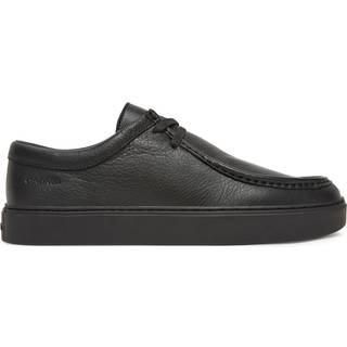 Leather Hybrid Apron Toe Lace-Up Shoes - Black - EU 42