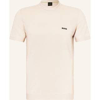 Trænings-T-shirt i bomuldsblanding med blandede strukturer
