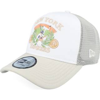 New Era MLB New York Yankees Print 9FORTY Trucker Cap, Stone - One Size
