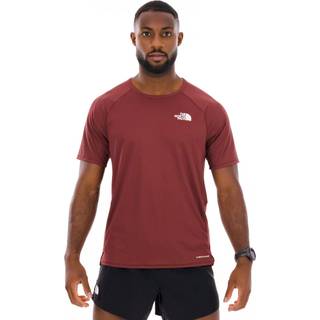The North Face Sunriser Tee Running Shirt Men - Dark Red, Size S - dark_red