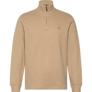 Polo Ralph Lauren Double Knit Jaquard Half Zip Sweater Coastal Beige