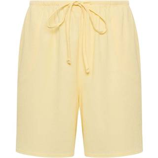 Yours Curve Yours Curve Yellow Textured Shorts