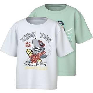 NAME IT 2-Pak T-shirts Vanyo Honeydew Bright White