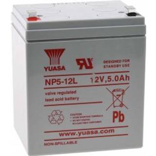 YUASA Blybatteri NP5-12L, ersetzt NPH5-12 hochstromfest