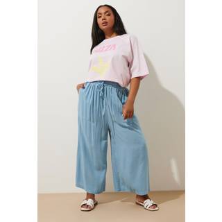 Yours Curve Chambray Cullote Bukser54