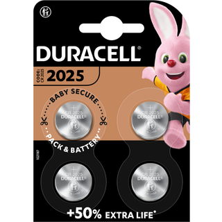 Duracell Knapcellebatteri CR2025 4-pak