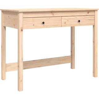 Skrivebord Med Skuffer 100X50X78 Cm Massivt Fyrretræ - Naturfarvet