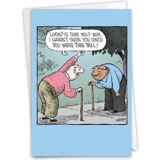 Nobleworks - 1 humor fødselsdagskort med konvolut - sjove tegneserier til fødselsdagshilsener fejring Notecard - Denne høje C9292BDG