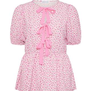 Yours Curve Limited Småblomstret Top Med Slips48