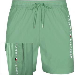 Tommy Hilfiger Herren Badeshorts grün Mikrofaser unifarben