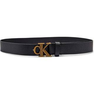 Leather Logo Belt - Black - 120 cm