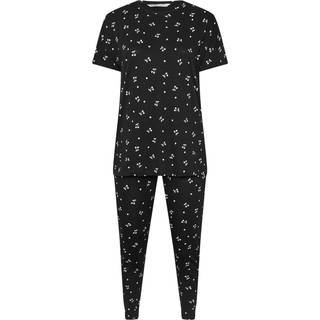 Yours Curve Yours Curve Hjerte 100% Bomuld Kirsebær Tilspidset Pyjamassæt