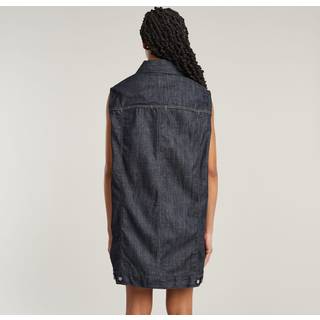 Oversized Sleeveless Dress - Dark blue - Women