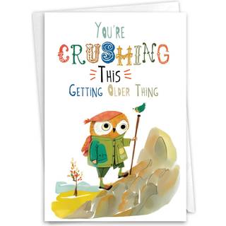 Nobleworks Funny Birthday lykønskningskort med 5 x 7 tommer konvolut (1 kort) Bday knusende ældre C10838BDG