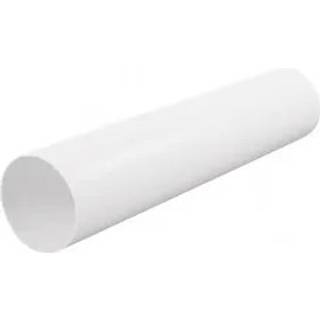 Rund ventilationsrør - Ø100mm, L500mm, ABS plast, Hvid