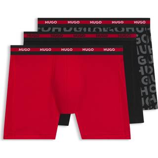 Pakke med tre par bokserunderbukser i bomuld med stræk og logolinning