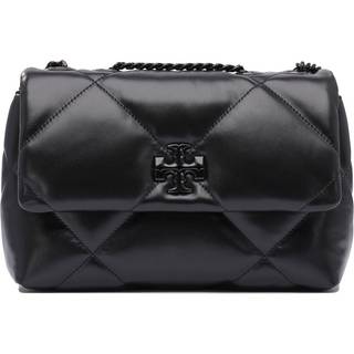 Tory Burch Tory Burch Black Kira Diamond Quilt Powder Coated Small Convertible Shoulder Bag