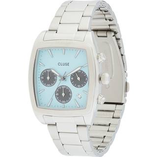 CLUSE Silver Quartaut Chronograph Light Blue Watch - Silver