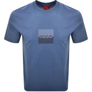 HUGO Dusplit T Shirt Medium Blue