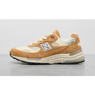 New Balance Unisex Made in USA 992 i Brun/Brungrå Suede/Mesh, Størrelse 45.5