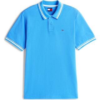 Tommy Flag Embroidery Tipped Polo Shirt