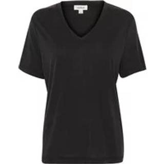 Soaked In Luxury Slcolumbine Loose Fit V-Neck S Toppe & T-Shirts 30406588 Black (LARGE)