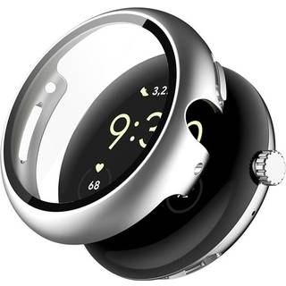 Beskyttelsesetui med skærmbeskytter til Google Pixel Watch 1 / 2 -Silver