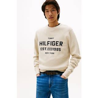 Athleisure Crew Neck Striktrøje, Heathered Oatmilk, M