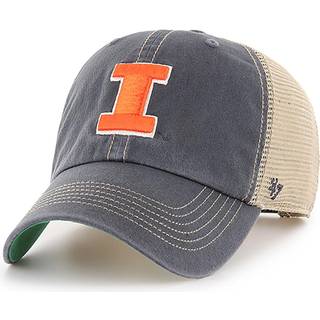 47 NCAA Trawler Primært logo Team Color Mesh Trucker Clean Up Justerbar hat Voksen One Størrelse Passer til alle - Illinois Fighting Illini Navy