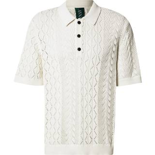 Mani Crochet Polo, Coconut Milk, L