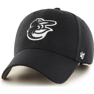 47 Brand MLB Black White Primary Logo MVP Justerbar struktur Baseball Cap Hat Voksen One Størrelse passer til alle - Baltimore Orioles Black Whit