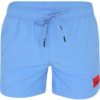 Fuldt forede badeshorts med rødt logomærkat