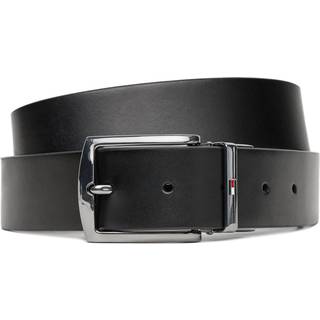 Tommy Hilfiger Tommy Hilfiger Blue Denton Reversible Square Buckle Leather Belt