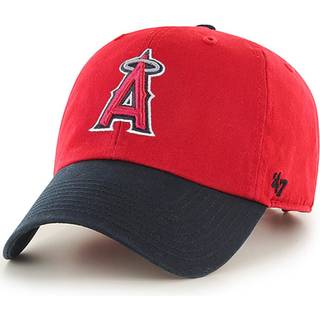 47 Brand MLB To tone Primært logo Rydning Justerbar baseball Cap Hat Voksen One Størrelse passer til alle - Los Angeles Angels Red Navy