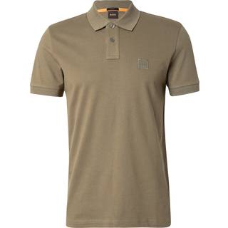 BOSS Orange Herren Polo-Shirt braun,grün Slim Fit