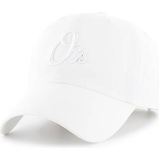 47 Brand MLB White White Primary Logo Clean Up Justerbar baseball Cap Hat Voksen One Size Passer til alle - Baltimore Orioles White