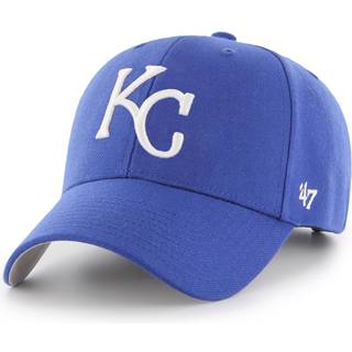 47 Brand MLB Team Farve Prim?r Logo MVP Justerbar struktur Baseball Cap Hat Voksen One Size Passer Alle - Kansas City Royals Royal Blue