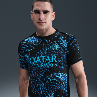 Kortærmet Inter Milan Academy Pro Nike Dri-FIT-opvarmningstrøje til fodbold til mænd - blå - XL