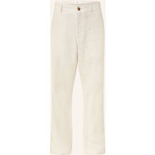 NN07 Aden Regular Fit Linen Trousers Oat