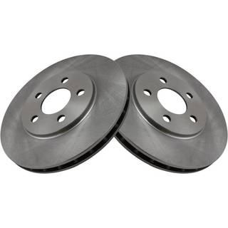 TRQ Front Brake Rotors Set Vent Compatible med 1995-2000 Chrysler Cirrus 1996-2000 Sebring Dodge Stratus Plymouth Breeze