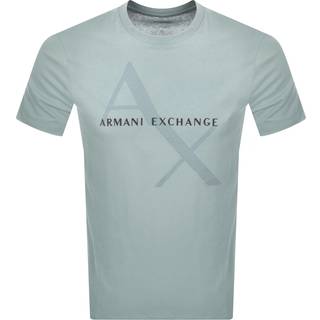 Armani Exchange Crew Neck Logo T Shirt Green