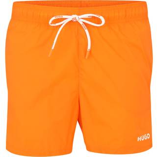 Fuldt forede badeshorts med logo i kontrastfarve