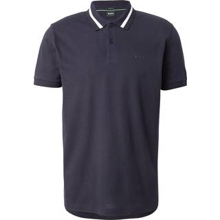 BOSStil mænd. 50538101 Paddy active polo shirt med kontrastfarvede marineblå striber (S), Casual, Bomuld, Korte ærmer