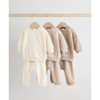 Next Neutral Baby Sweatshirt and Joggers Set 6 Piece (0mths-3yrs)