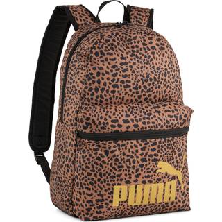 PUMA Phase All-Over Print 22L Backpack, Accessories, Black/Leopard Aop, OSFA