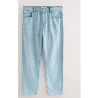 Next Light Blue Relaxed Fit Signature Lightweight Cotton Linen Jeans