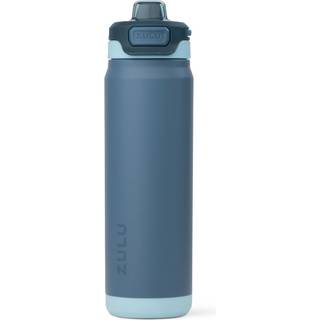 Zulu Powerfill Pro 24oz Rustfrit stål Vandflaske med hurtigt fyld låg Triple Walled Vacuum Isoleret metal lækage Bevis Låselås Sip og Chug Reusab