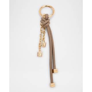 MK Gold-Tone and Cord Bag Charm - Natural - Michael Kors - ONE SIZE