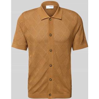 Slharco SS Knit Structure Polo Cardigan